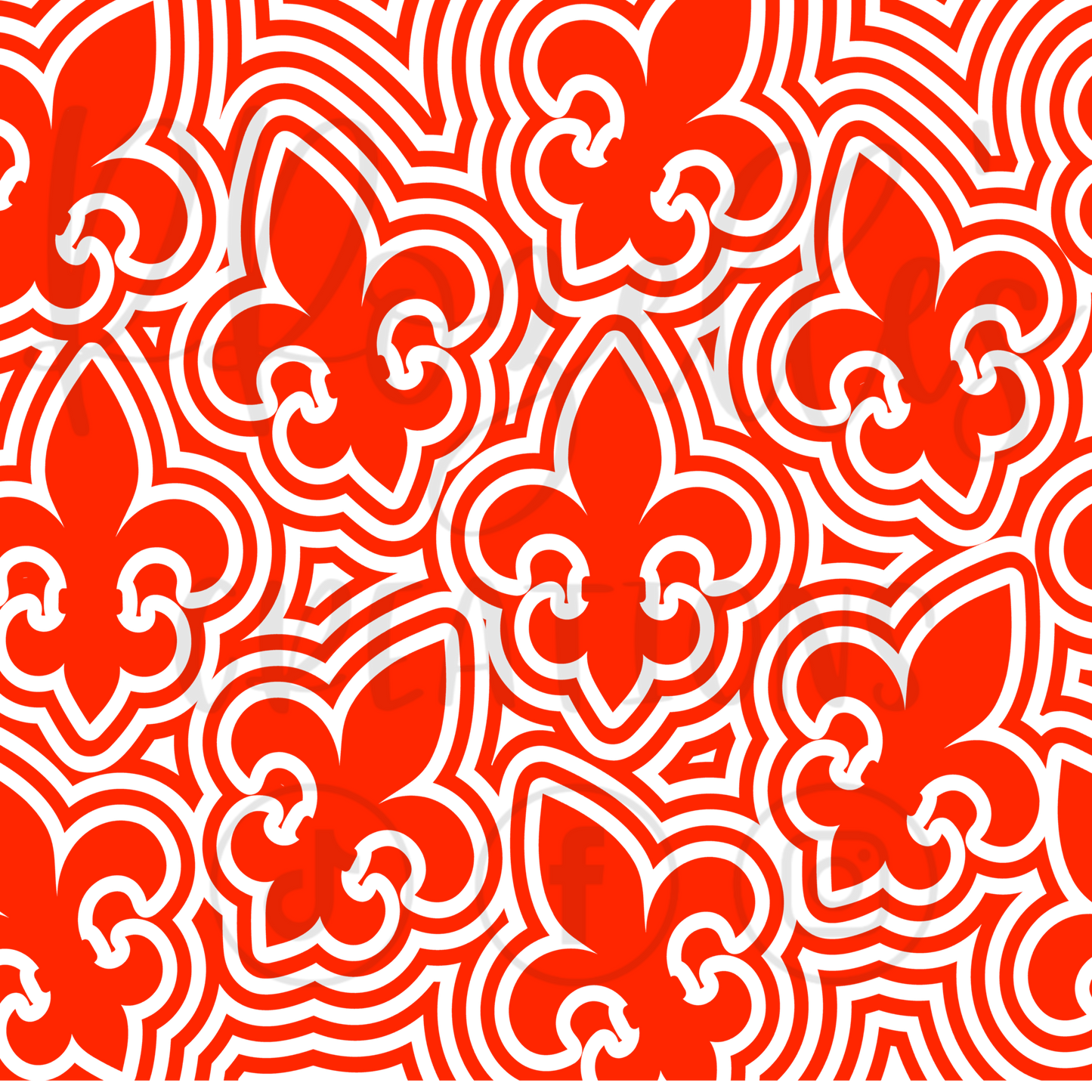 Fleur De Lis THIN BURST - SVG Template