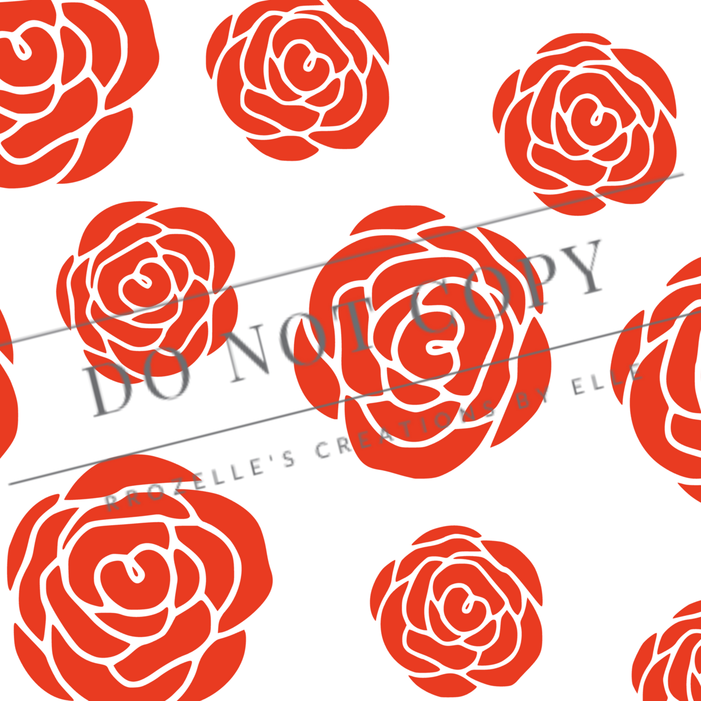 Big Roses SVG Template