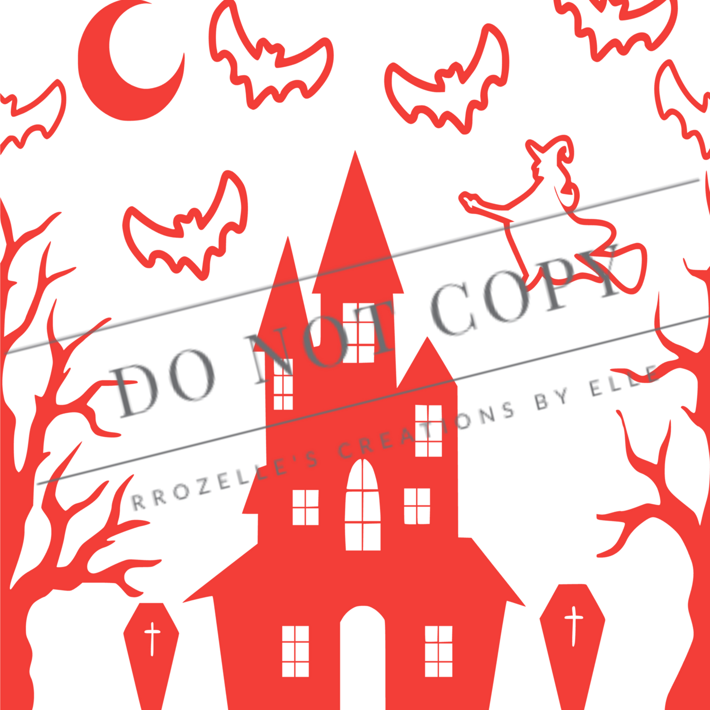 Haunted Mansion SVG Template
