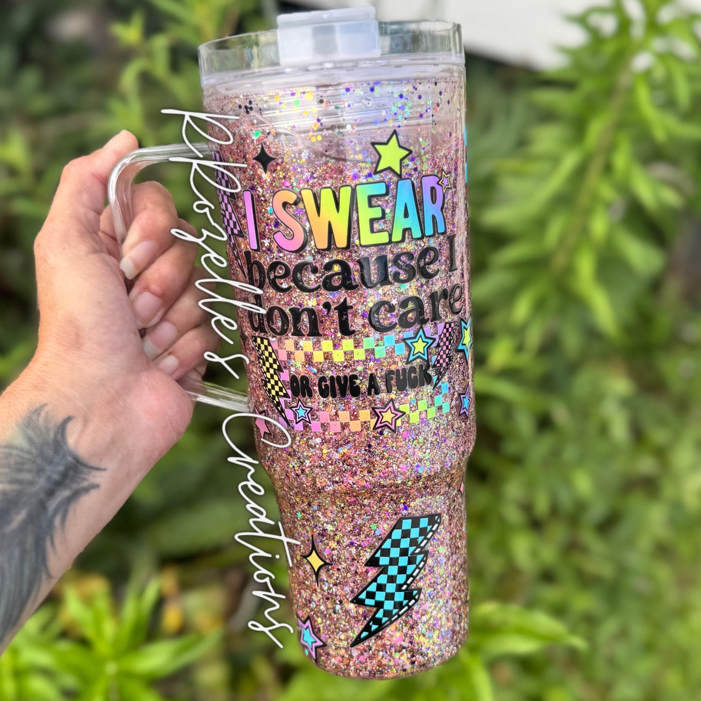 40oz Acrylic Snowglobe - I SWEAR because I don’t Care