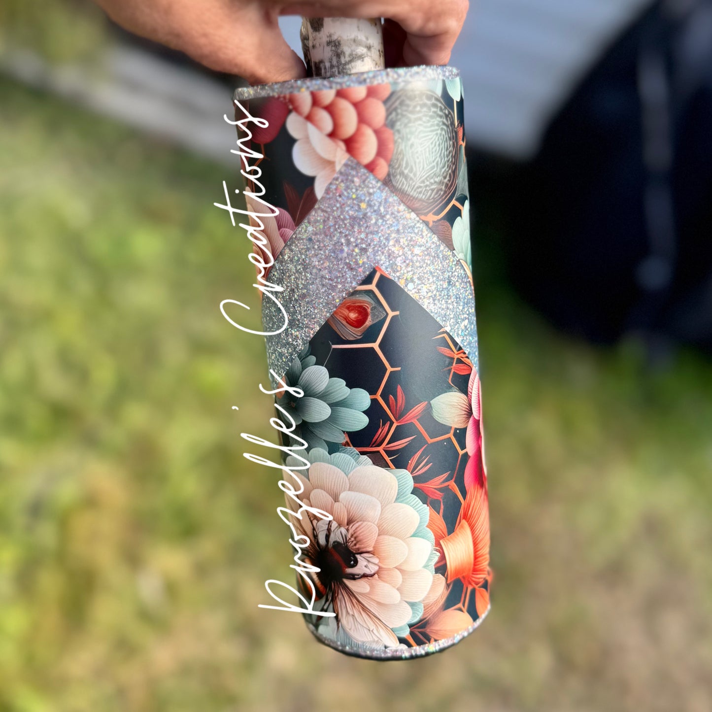 24oz 👉🏼 Floral Bee Double VSplit