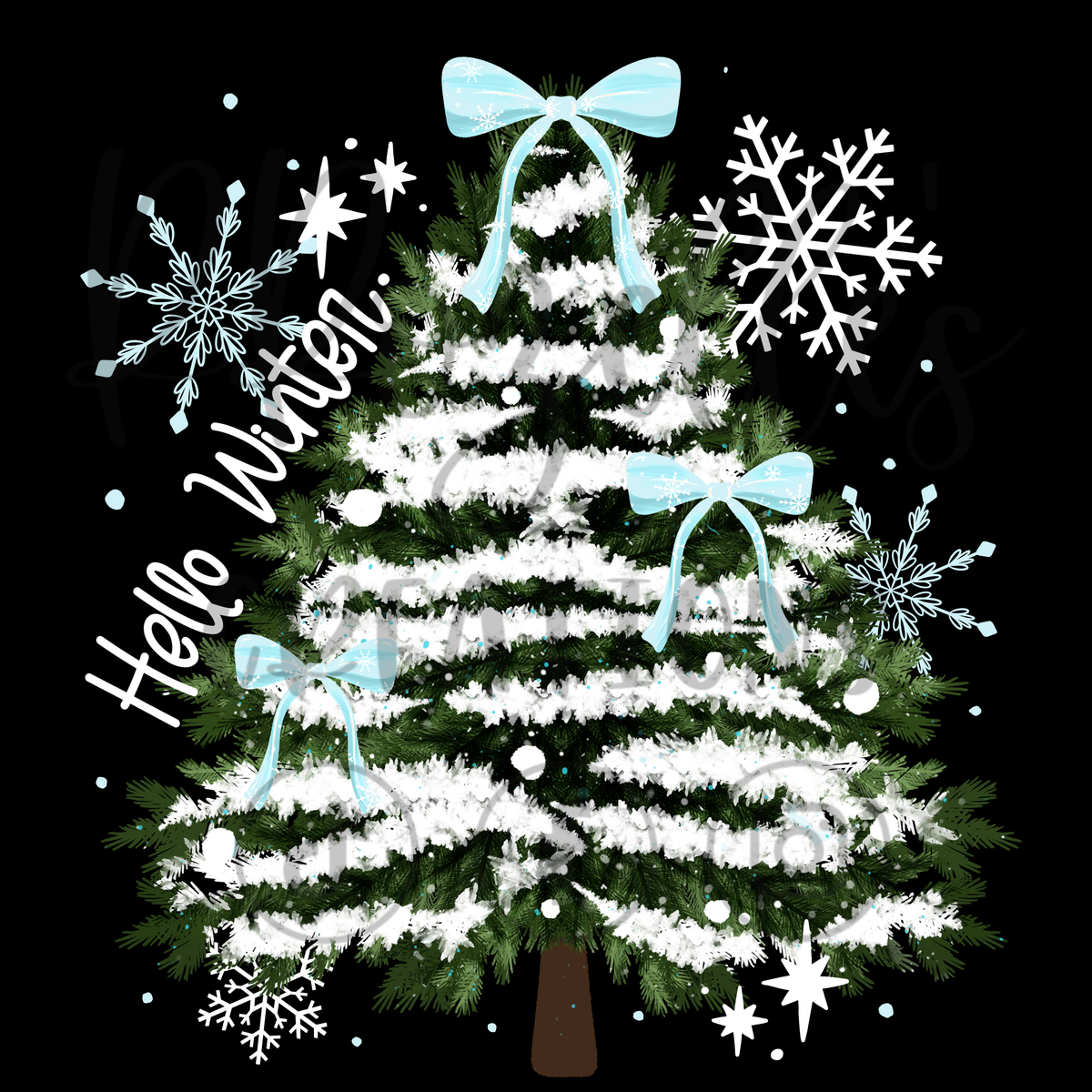 HELLO WINTER WHITE TREE