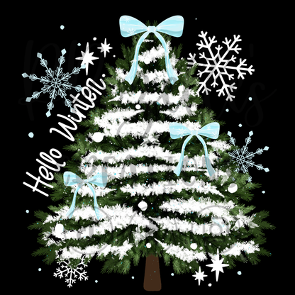 HELLO WINTER WHITE TREE