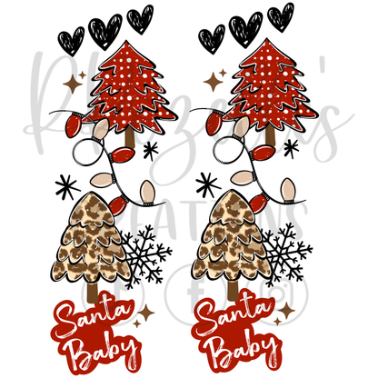 LEOPARD CHRISTMAS COLLAGE (MATCHING SLEEVES)