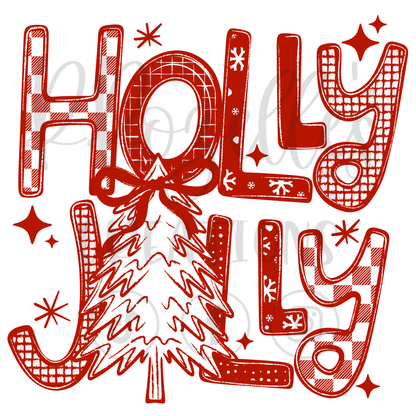 HOLLY JOLLY - RED OR WHITE