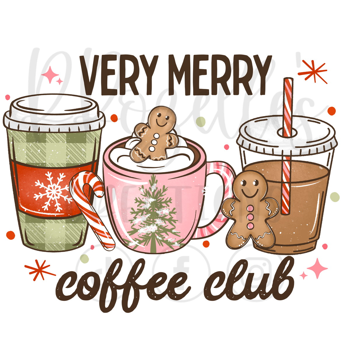 VERY MERRY COFFEE CLUB (MATCHING SLEEVES)