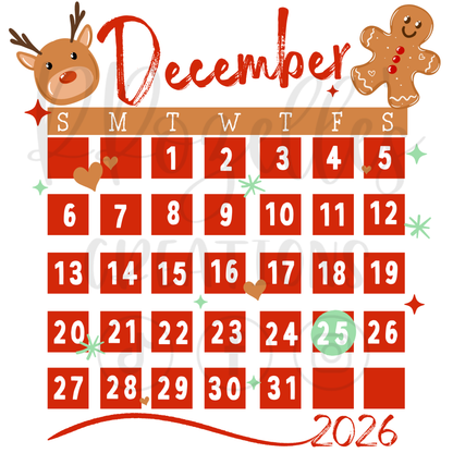 DECEMBER 2026 CALENDAR