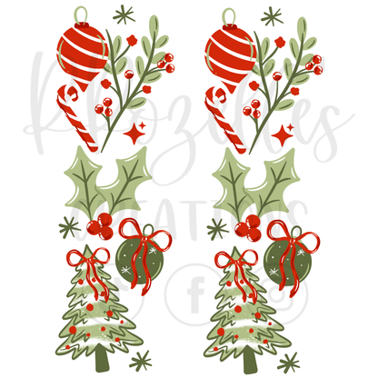 MERRY TREE & HOLLY (MATCHING SLEEVES)