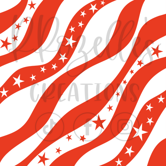 Star Swirly Banner SVG Template
