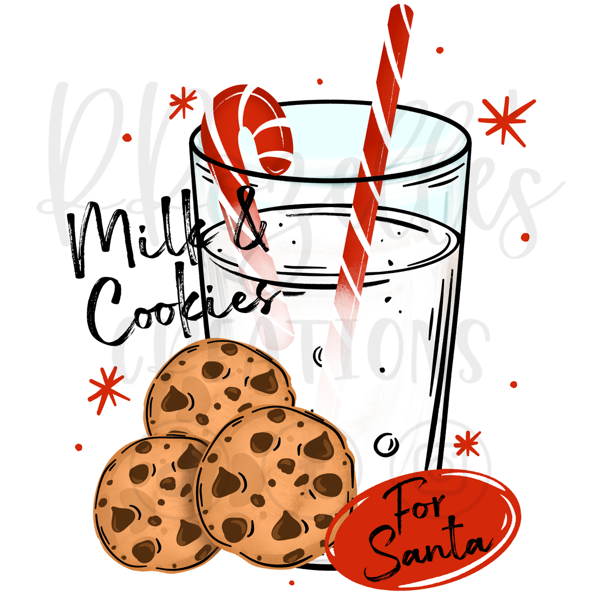 MILK & COOKIES FOR SANTA (MATCHING SLEEVES)