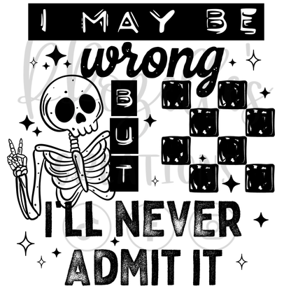 I MAY BE WRONG- SINGLE COLOR