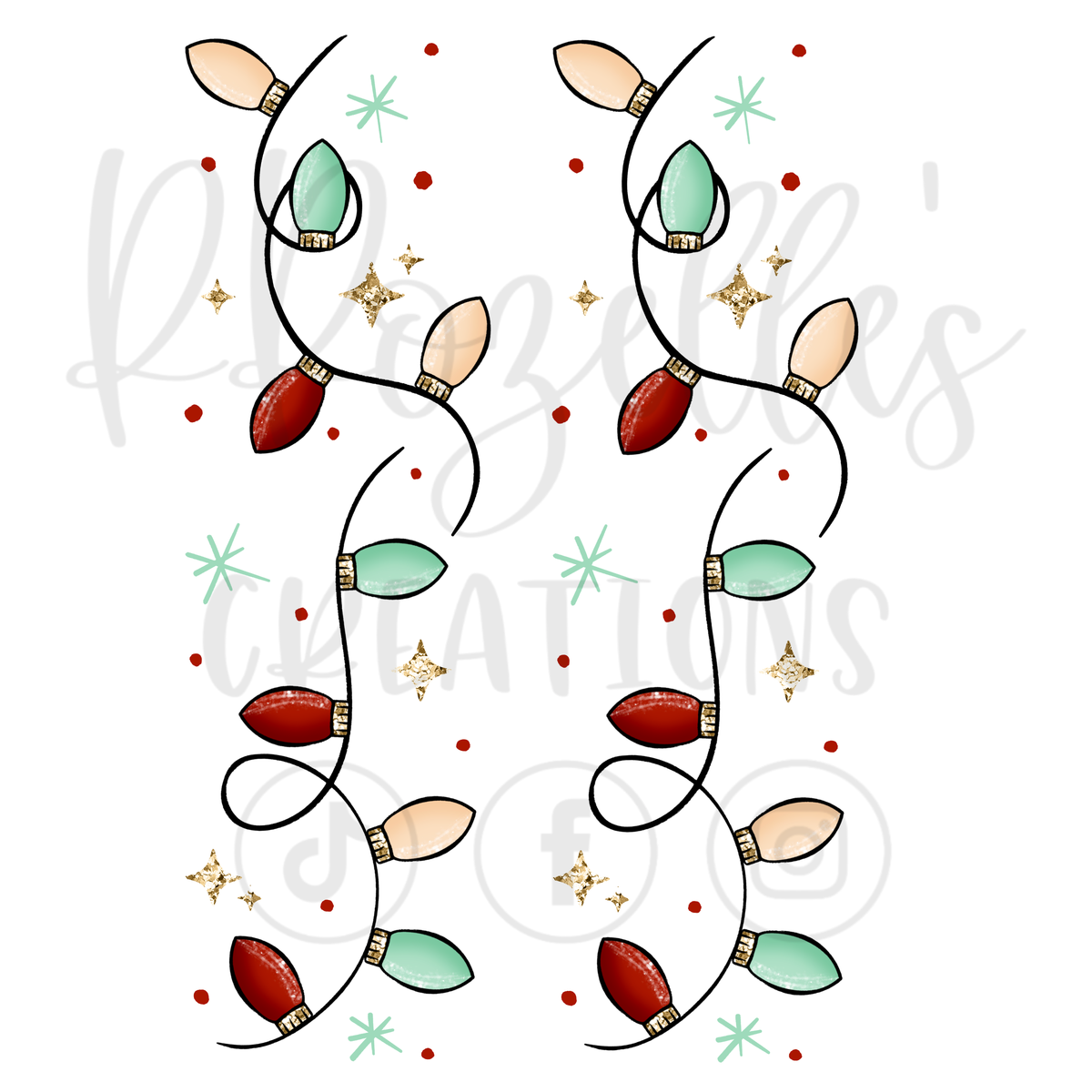 HOLLY JOLLY SANTA- LIGHT COMPLEXION (MATCHING SLEEVES)