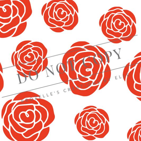 Big Roses SVG Template