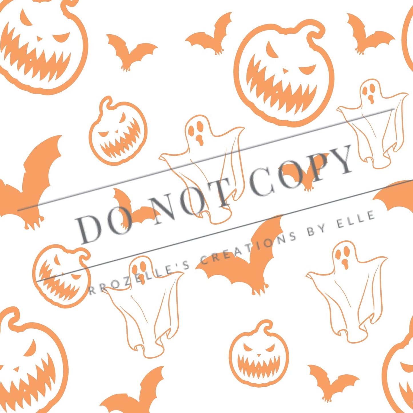 Bats, Pumpkins and Ghost SVG Template