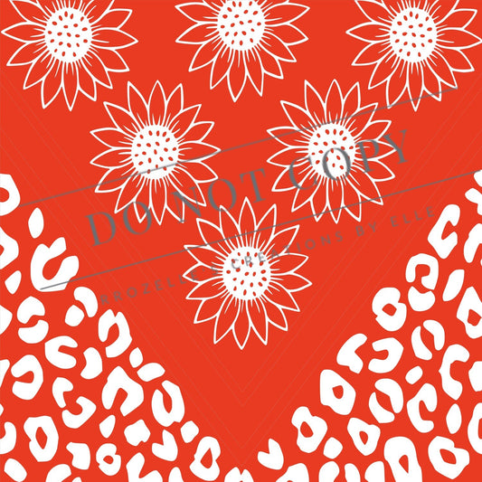 Sunflower Leopard VSplit SVG Template