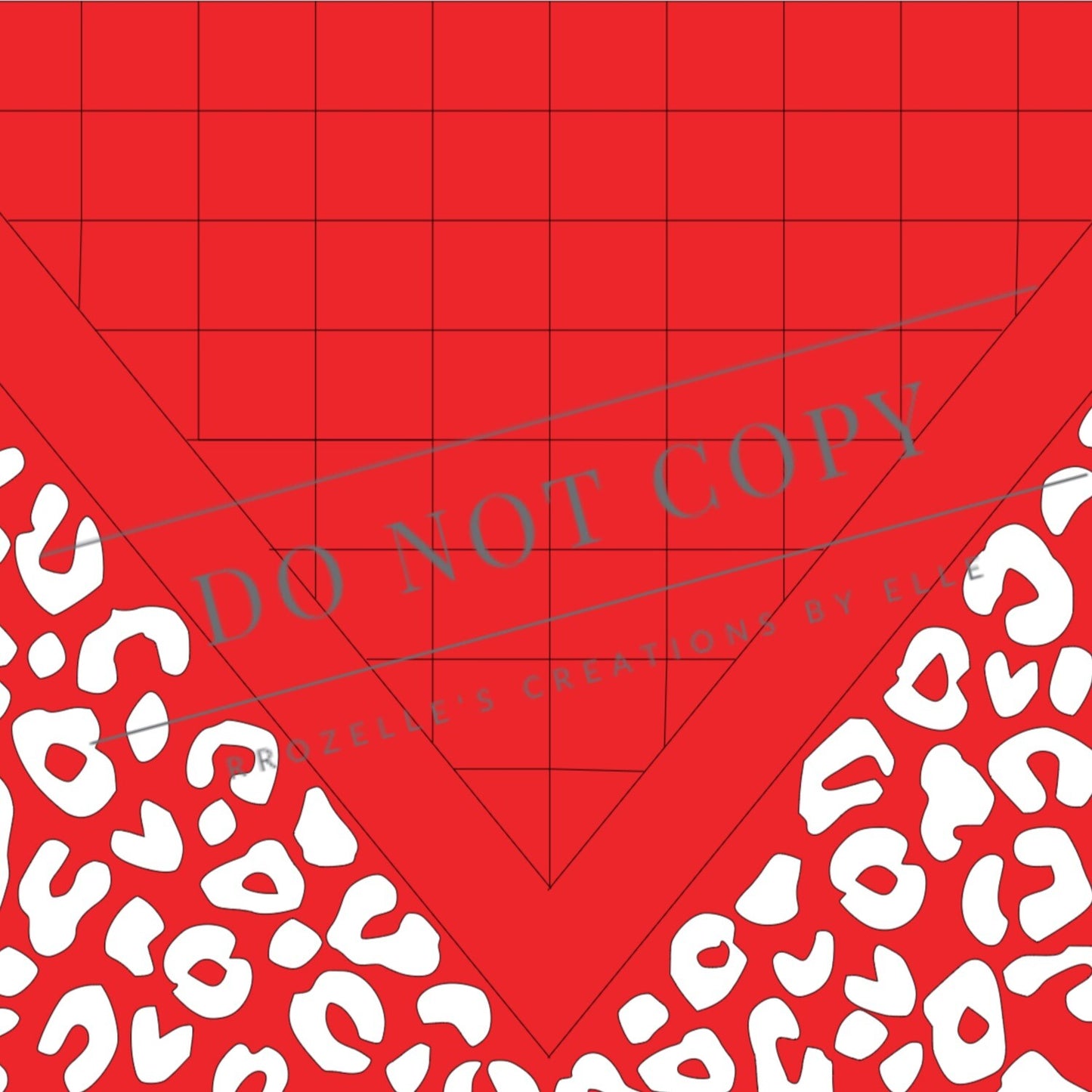 Checkered Leopard VSplit SVG Template