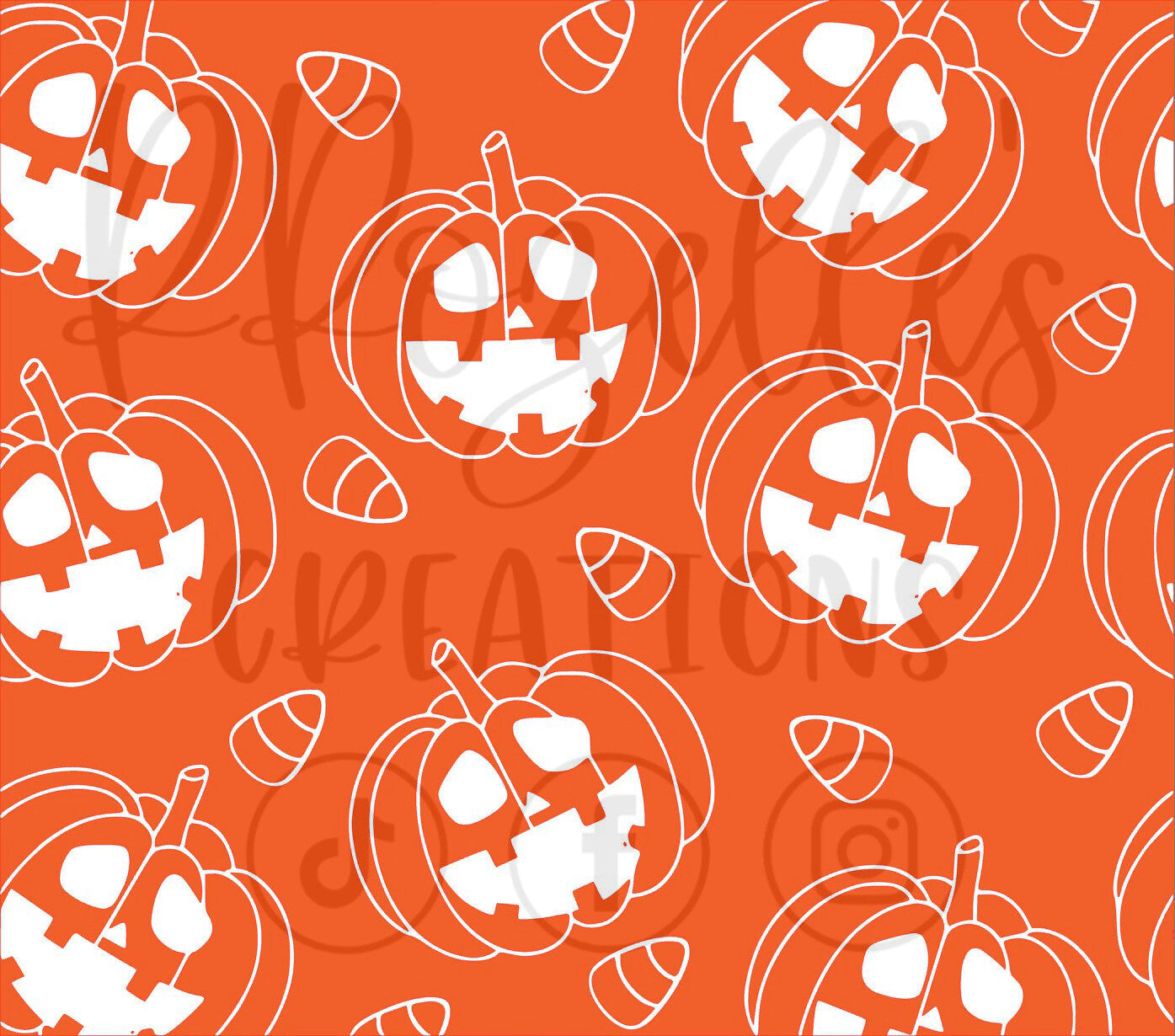 Pumpkin & Candy Corn SVG Template