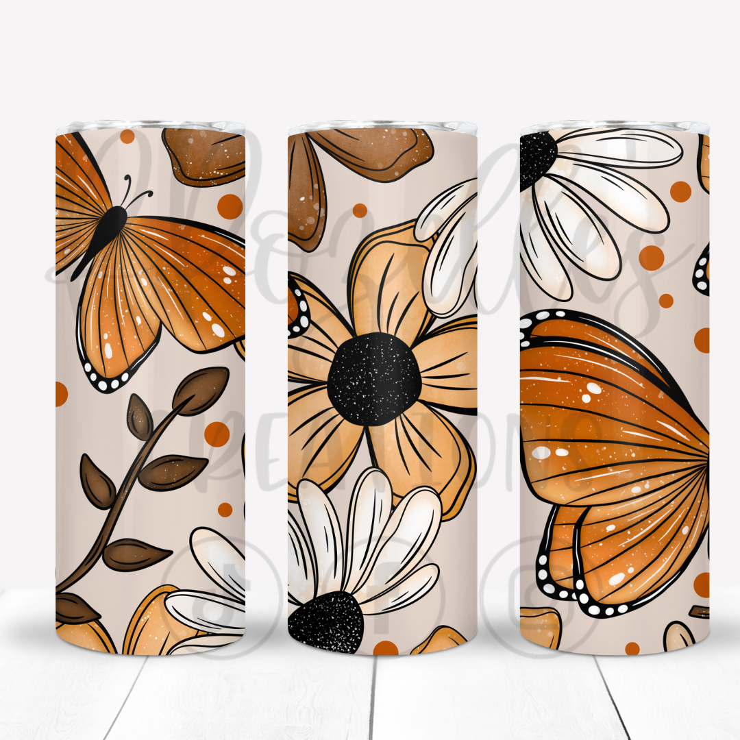 Floral Fall Butterfly-Large Print