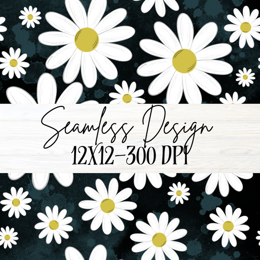 Boho Daisy Seamless- Large Print