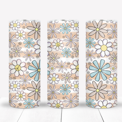 Retro Flowers Brush Seamless- Small Print