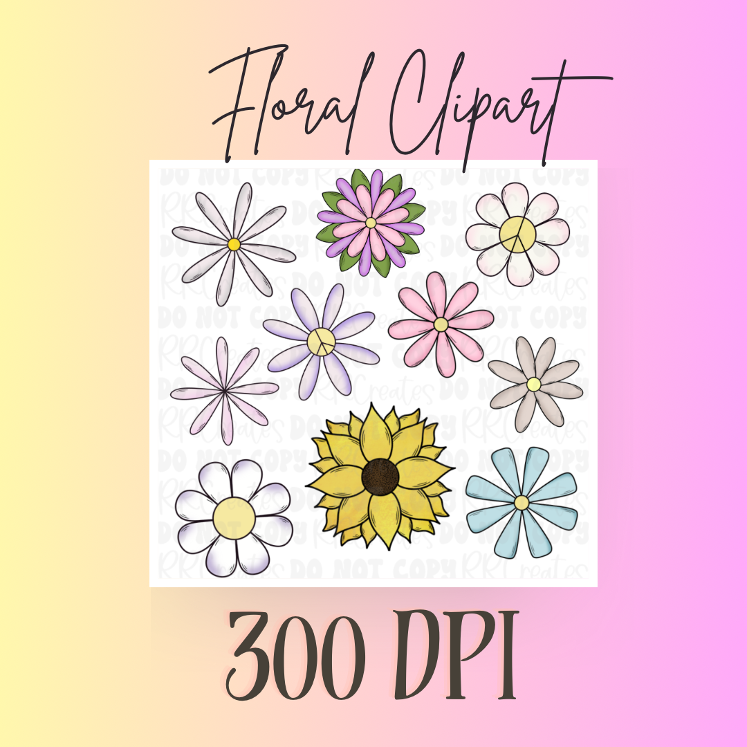 Floral Clip Art Set