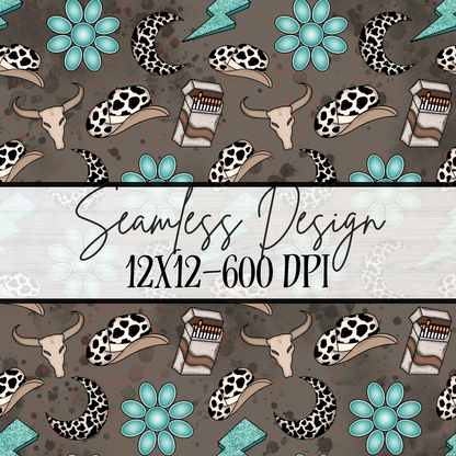 Cowboy Cowprint- Scaled Print