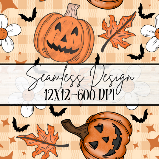 Pumpkin Plaid- Large Print