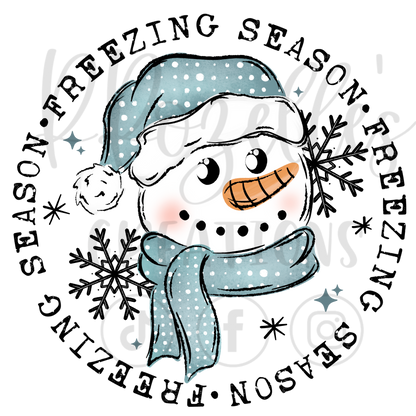 FREEZING SEASON SNOWMAN (MATCHING SLEEVES) BLACK