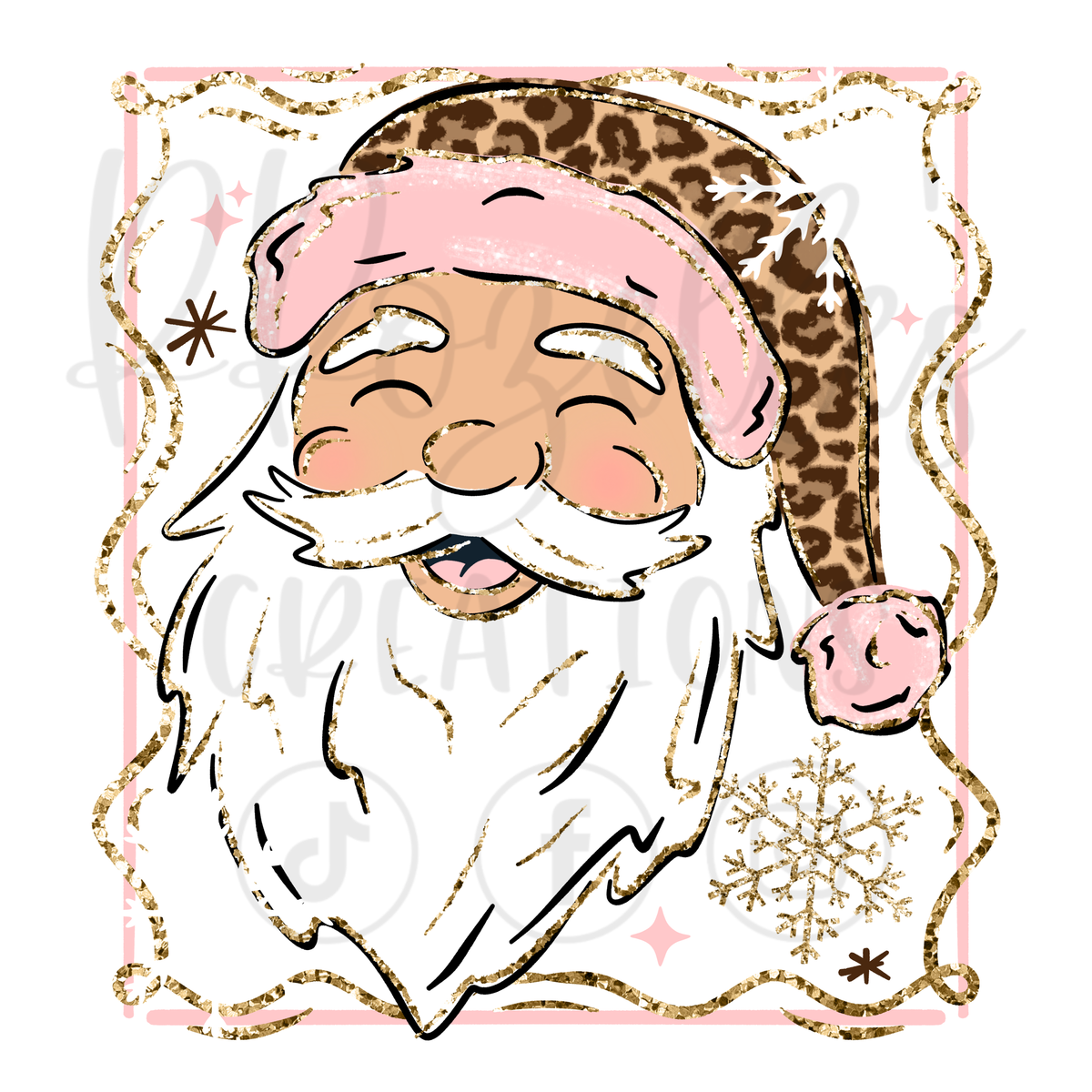 PINK LEOPARD SANTA