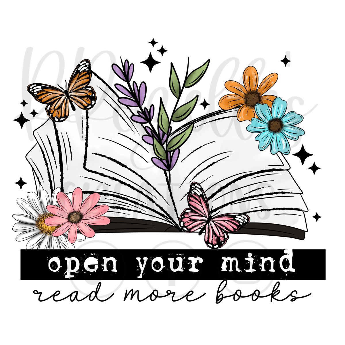 OPEN YOUR MIND READ MORE BOOKS (MATCHING SLEEVES)