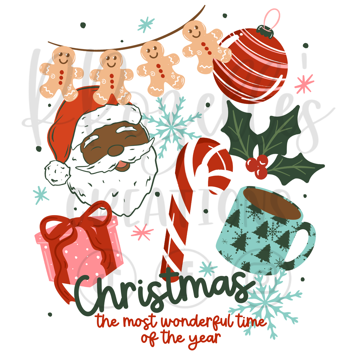 CHRISTMAS THINGS DARK SKINTONE (MATCHING SLEEVES)