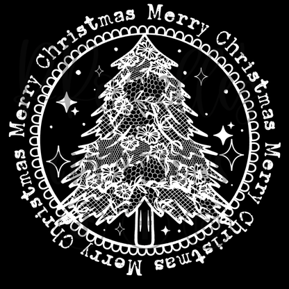MERRY CHRISTMAS LACE CIRCLE (MATCHING SLEEVES)