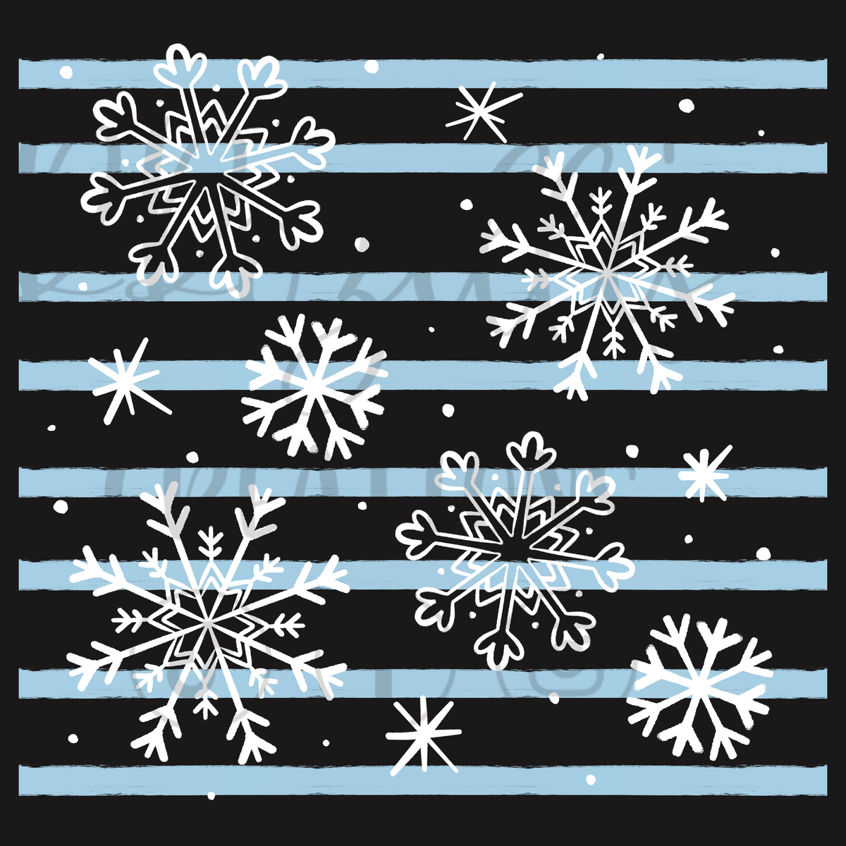 SNOWFLAKES & STRIPES