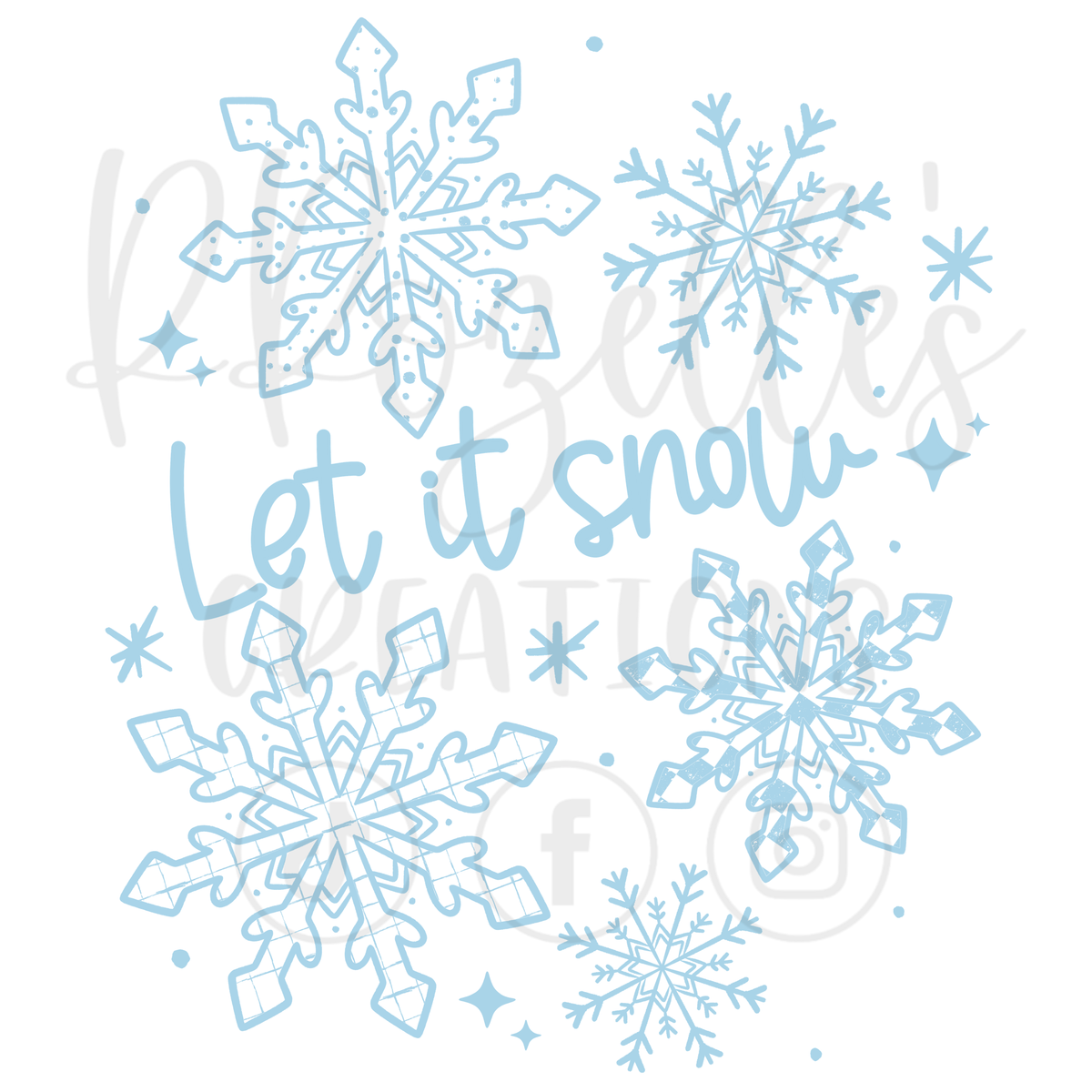 LET IT SNOW BLUE (MATCHING SLEEVES)