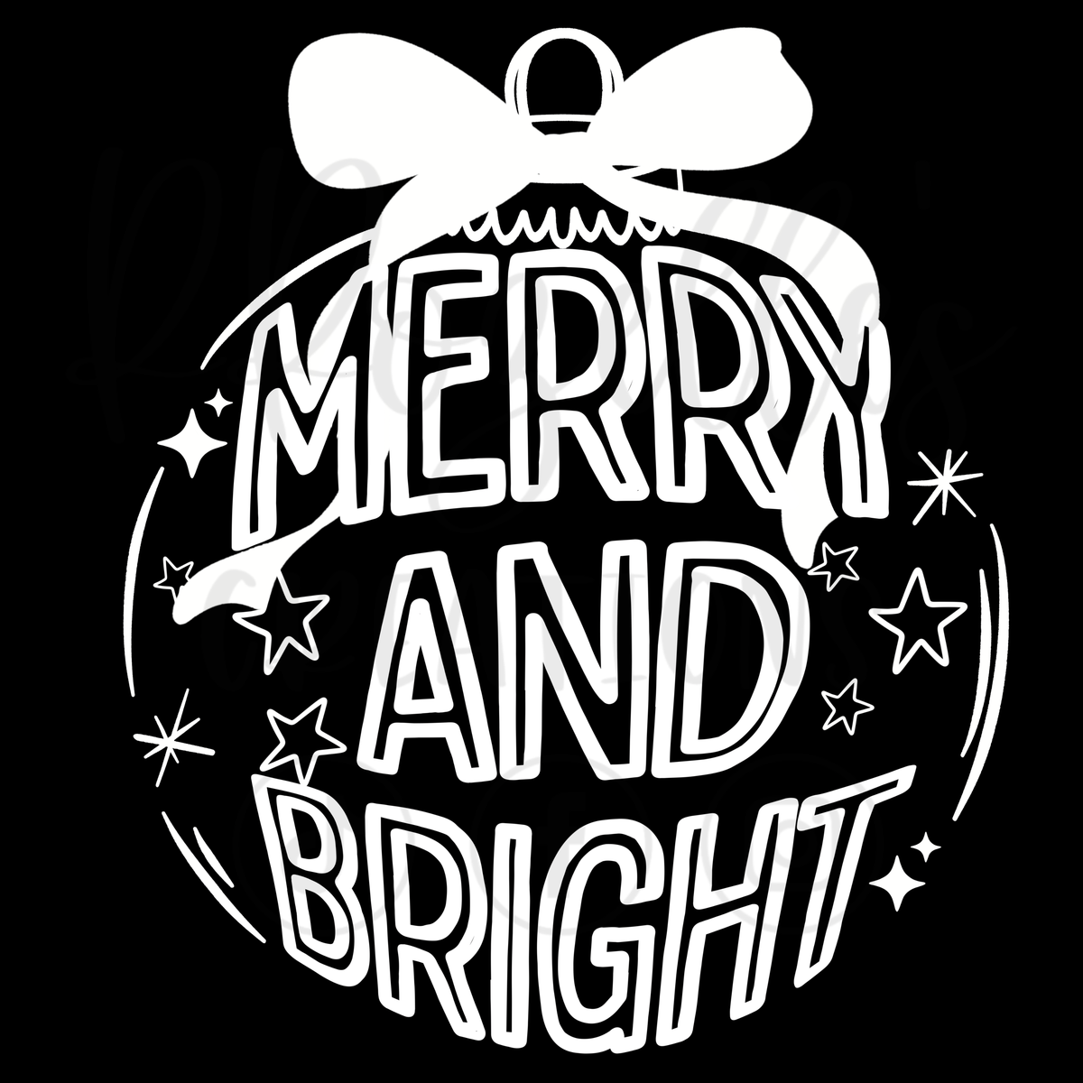 MERRY & BRIGHT ORNAMENT- RED OR WHITE