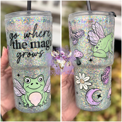 24oz Acrylic Snowglobe -Go Where The Magic Grows