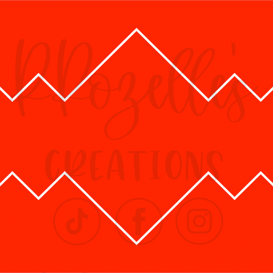 Mountain Cut OFFSET- SVG Template