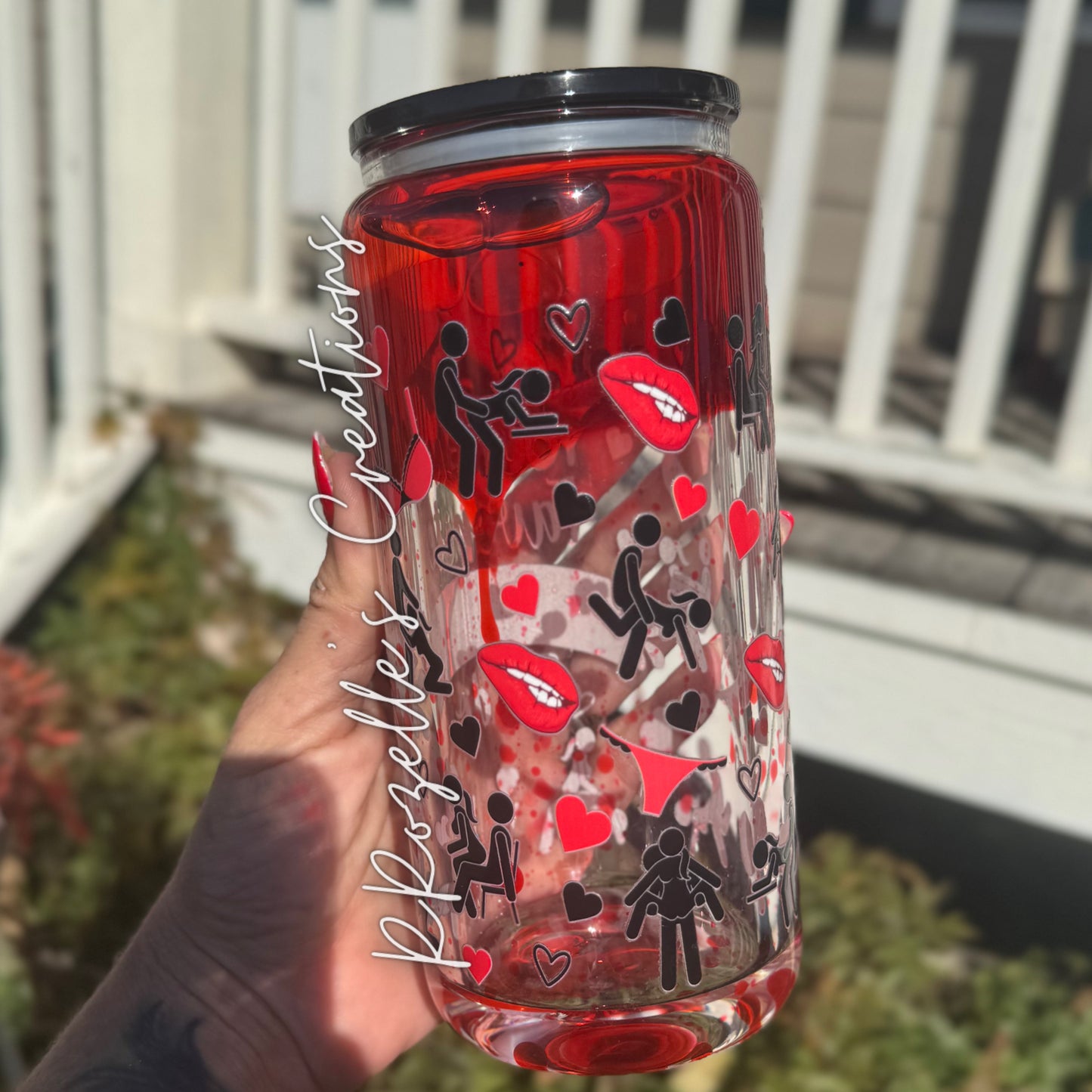 16oz Glass Lava Drip Snowglobe - Your My Favorite Thing to do!