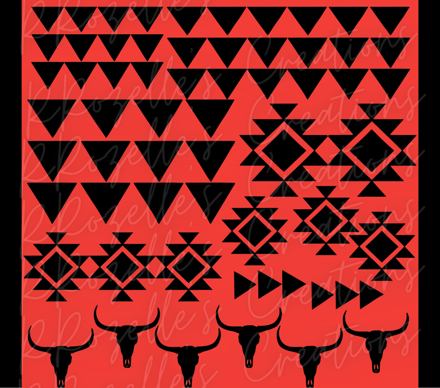 11.5x11.5 Southwestern Elements- SVG Template