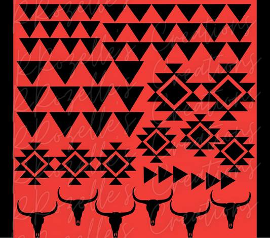 11.5x11.5 Southwestern Elements- SVG Template