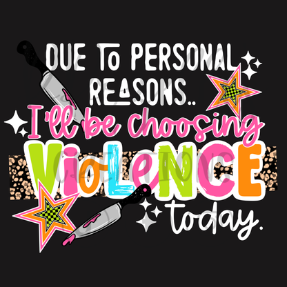 DUE TO PERSONAL REASONS...