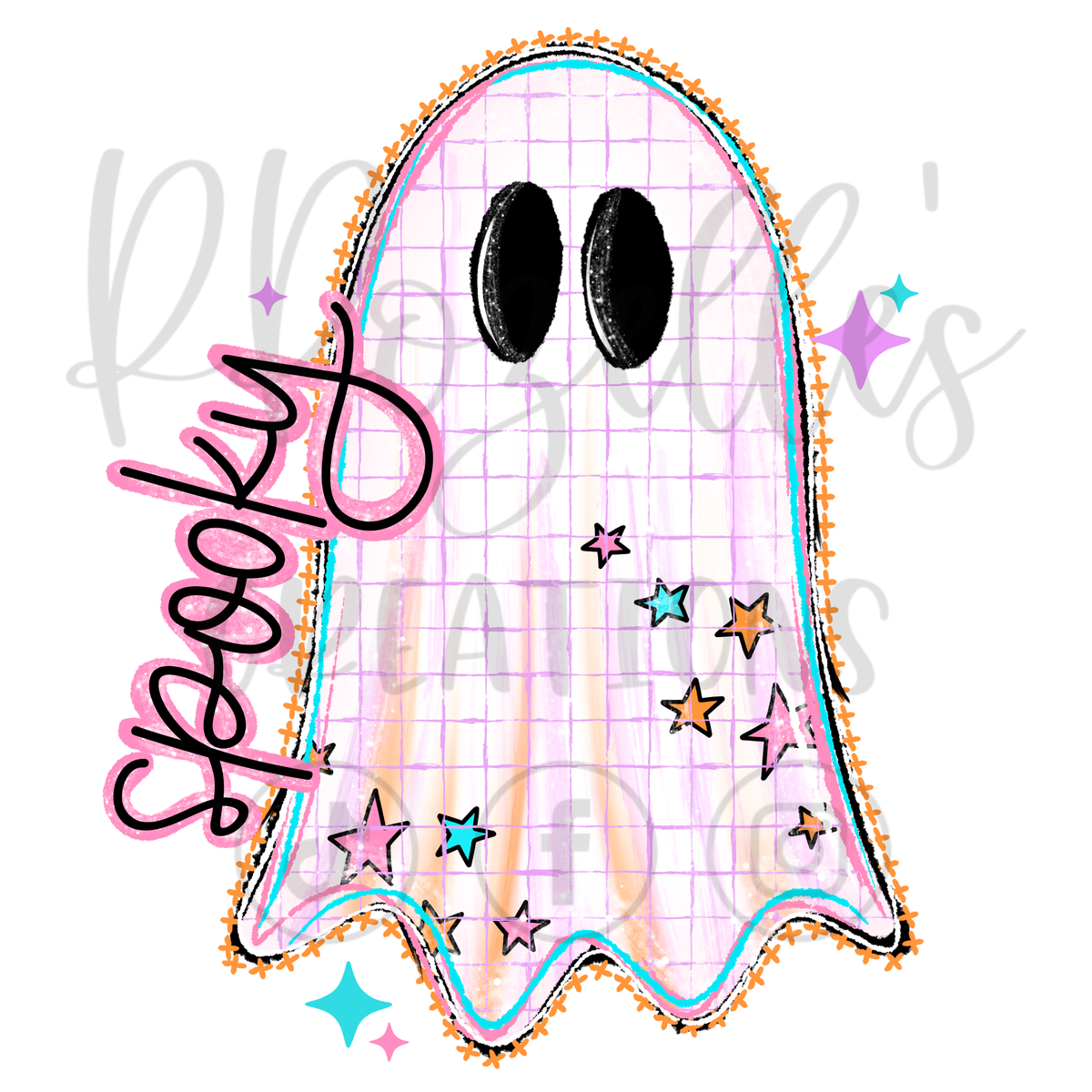 SPOOKY WATERCOLOR GHOSTIE